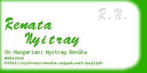 renata nyitray business card