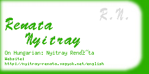 renata nyitray business card